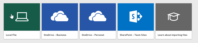 Importing files into a Power BI Personal Workspace